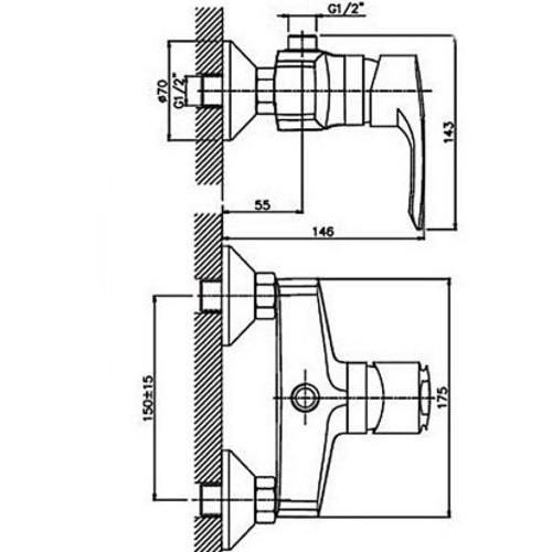 Смеситель для душа Haiba DIANA 003 (HB1015) - 6