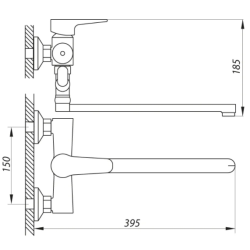 Смеситель для ванны ZERIX PUD6 045 (ZX2937) - 2