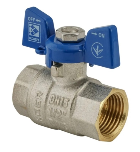 Кран кульовий KOER 1/2" ГГБ (KR.217.B) синій (KR2719) - 1