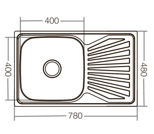 Мойка кухонная ZERIX Z7848-08-180D (decor) (ZX1605) - 2