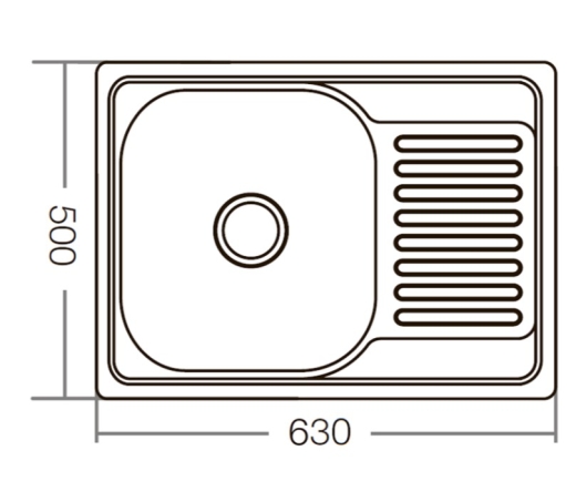 Мойка кухонная ZERIX Z6350-08-180D (decor) (ZM0564) я - 4