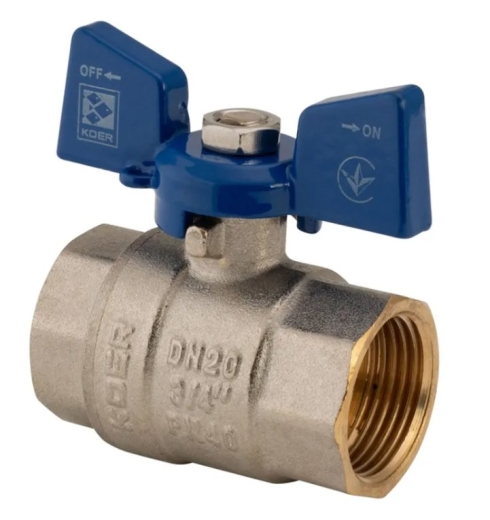 Кран кульовий KOER 3/4" ГГБ (KR.217.B) синій (KR2720) - 1