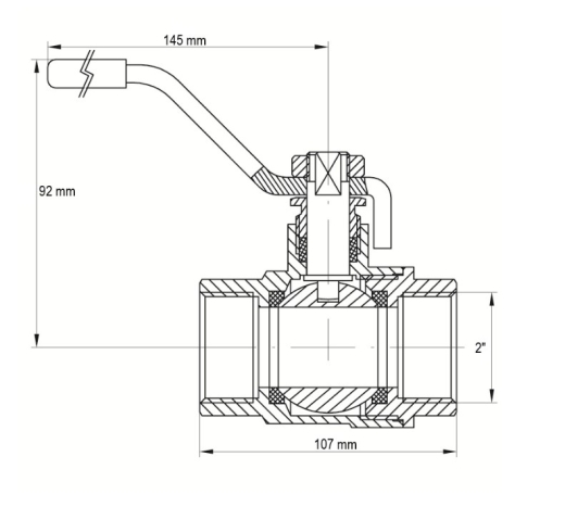 Кран кульовий KOER 2" ГГР ГАЗ (KR.214.G) (KR0137) - 2