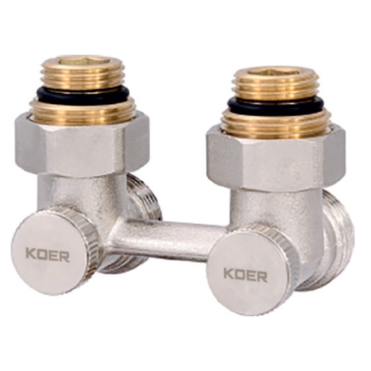 Вузол нижнього підключення радіатора 3/4'' кутовий (комплект) KOER KR.1132 (KR2816) - 1