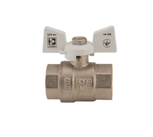 Кран кульовий KOER 3/4" ГГБ (KR.217.W) білий (KR0179) - 2