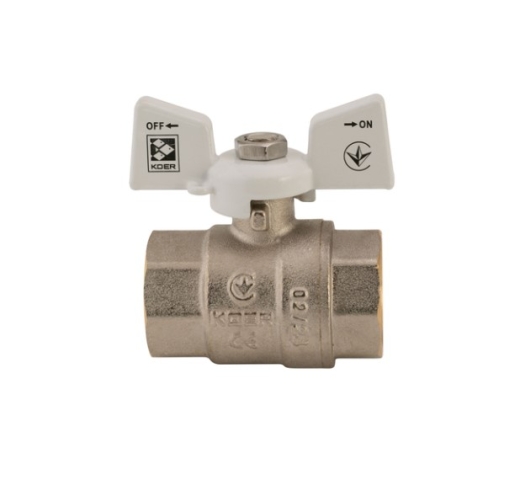 Кран кульовий KOER 3/4" ГГБ (KR.217.W) білий (KR0179) - 3