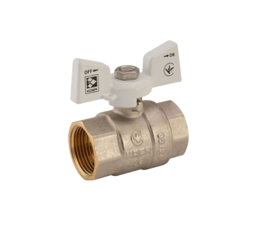 Кран кульовий KOER 3/4" ГГБ (KR.217.W) білий (KR0179) - 4