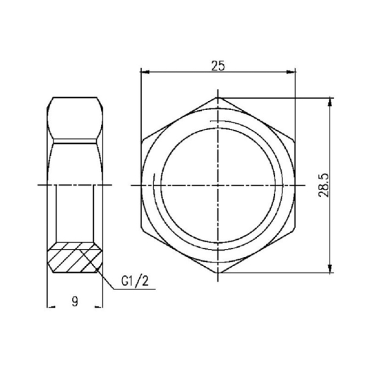 Контргайка SD Forte 1/2" - 2