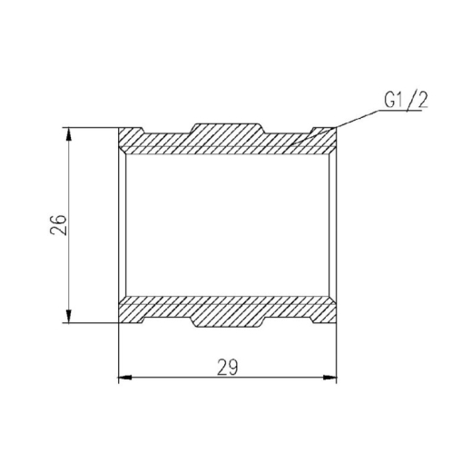 Муфта SD Forte 1/2" ВВ хром - 2