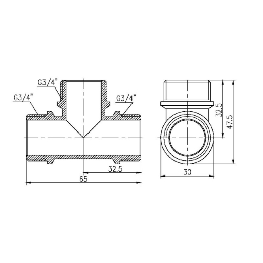 Трійник SD Forte 3/4" НН - 2