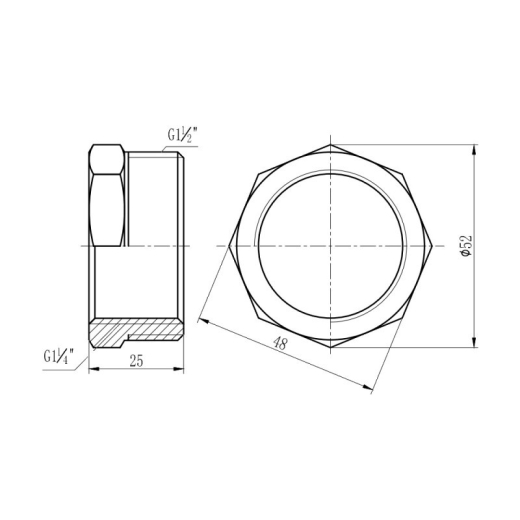 Футорка SD Forte 1" 1/2х1" 1/4 НВ - 2