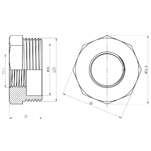 Футорка SD Forte 1" 1/2х3/4" НВ - 2