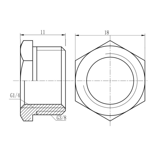 Футорка SD Forte 3/8"х1/4" НВ - 2