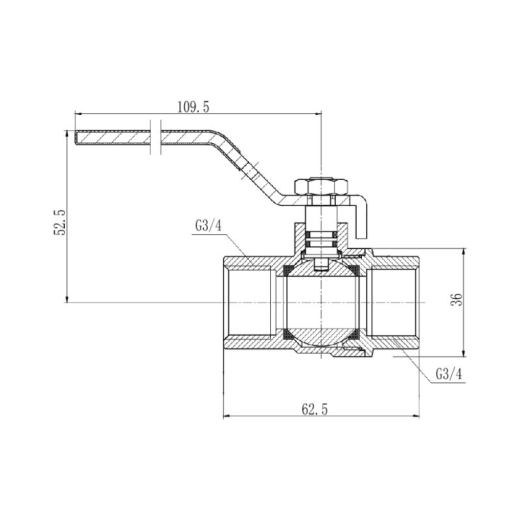 Кран кульовий SD Forte 3/4" ВР для води (ручка) - 2
