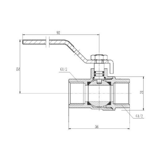 Кран кульовий SD Forte 1/2" ВР для води (ручка) - 2