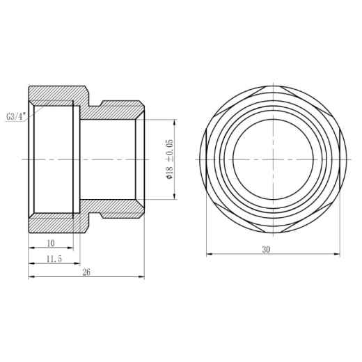 Муфта обтискна SD Forte 20х3/4" ВВ - 2