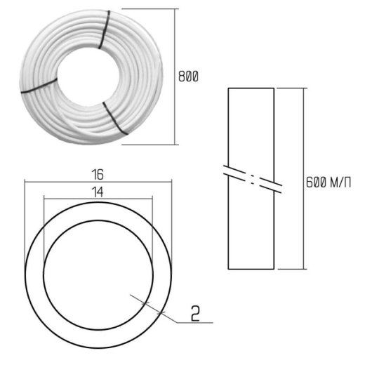 Труба GOLD-PEX Icma 16х2мм 600 м №P198 - 2