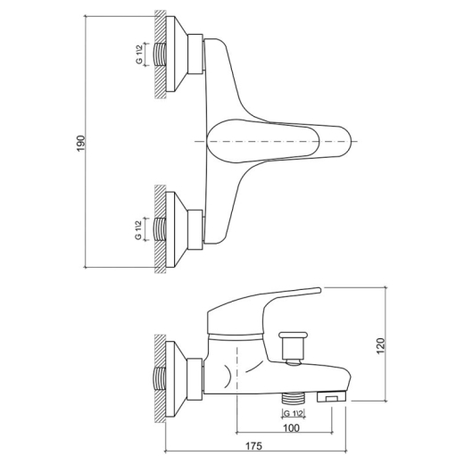 Смеситель для ванны Brinex 36W 006 - 2