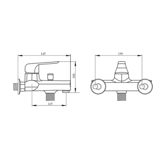 Смеситель для ванны Brinex 35B 006 - 2