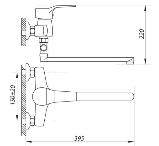 Смеситель для ванны ZERIX EDN 181 ZX0031 - 4