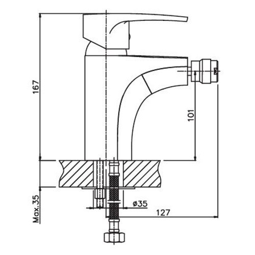 Смеситель для биде Haiba Ceba 002 HB0026 - 4