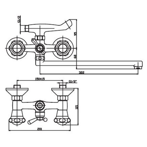Смеситель для ванны Haiba Mega 143 HB0287 - 5