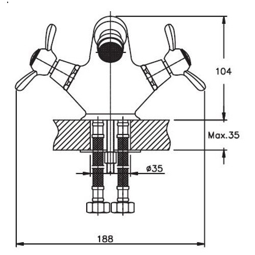 Смеситель для биде HAIBA VILTA 162 HB0386 - 4