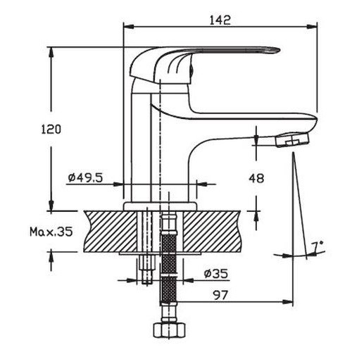Змішувач для умивальника Haiba Dario 001 HB0855 - 2