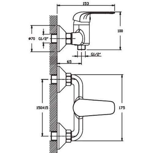 Змішувач для душу Haiba Dario 003 HB0871 - 3