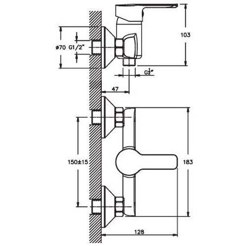 Смеситель для душа HAIBA MARCO 003 HB0875 - 3