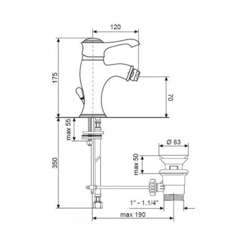 Смеситель для раковины Emmevi Tiffany CR6003 - 2