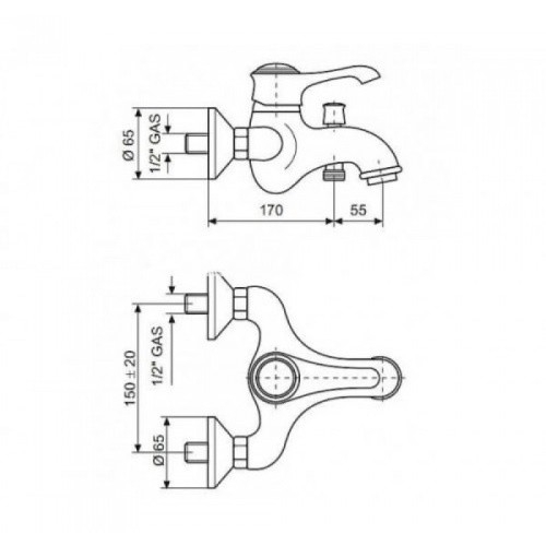 Смеситель для ванны Emmevi Tiffany BR6001 - 2