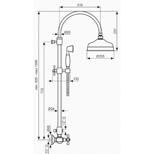 Душовий гарнітур Emmevi Decо BR1200281 - 2