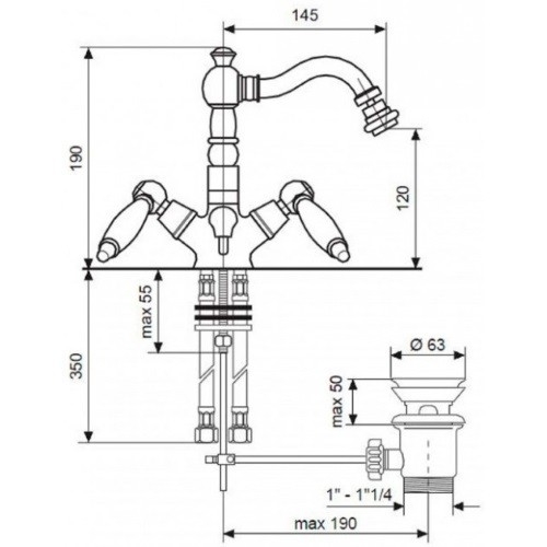 кухонный для раковини EMMEVI Deco Ceramic BR121615 - 2
