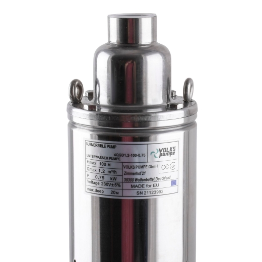 Насос свердловинний шнековий VOLKS pumpe 4 QGD 1,2-100-0,75 кВт + кабель 15м 8694900303220 - 000010725 - 3