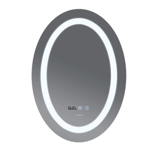 Зеркало MIXXUS Plain MV02-50x70 часы, LED-подсветка, антизапотевка (MI6010) - 2