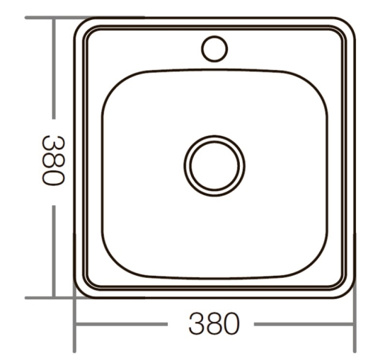 Мийка кухонна ZERIX Z3838-06-160MD micro decor (ZM5574) - 3
