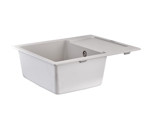 Мийка гранітна кухонна ZERIX ZS-6250S-01 White (ZX4587) - 2