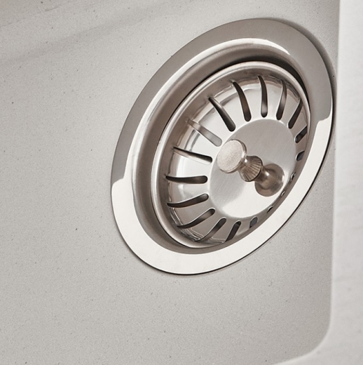 Мойка гранитная кухонная ZERIX ZS-6250S-01 White (ZX4587) - 4