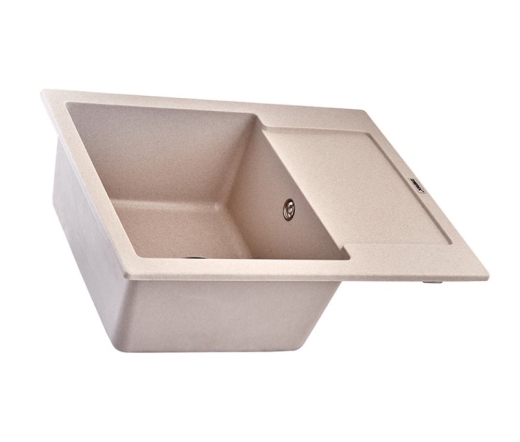 Мойка гранитная кухонная ZERIX ZS-6250S-06 Beige (ZX4589) - 2