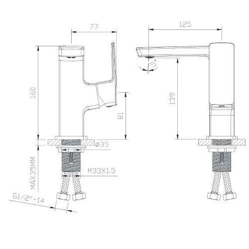 Смеситель для раковины Imprese Grafiky ZMK041807012 - 2