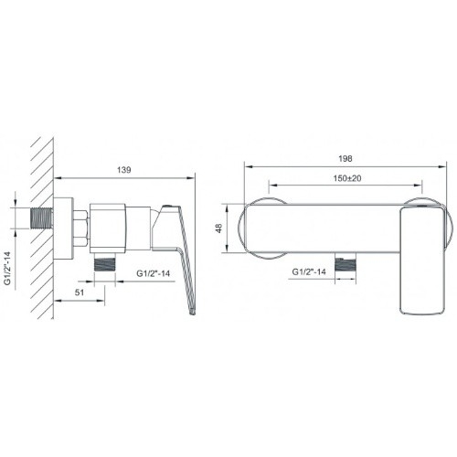 Смеситель для душа Imprese Grafiky ZMK061901080 - 2