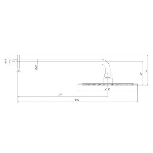 Душевой набор Imprese Brenta (верхний душ держатель) граф. ZMK091908101 - 2
