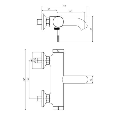 Смеситель для ванны Imprese Brenta ZMK091908040 - 2