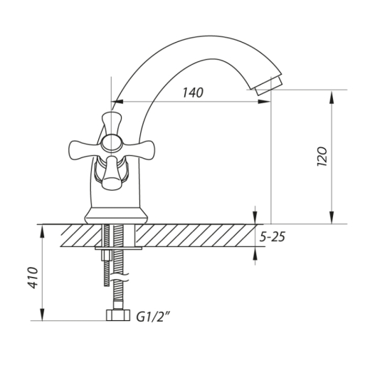 Змішувач для раковини ZERIX JAP 827 ZX0154 - 2