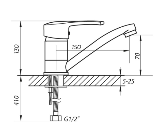 Смеситель для раковины ZERIX PED-B 135 ZX0064 - 2