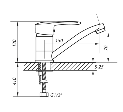 Смеситель для раковины ZERIX PAN-B 279 ZX0056 - 2