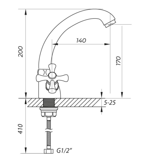 Смеситель для раковины ZERIX TLC 722 ZX0163 - 2
