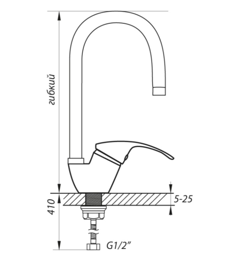 Смеситель для мойки ZERIX YUB 181 REFLECTOR YELLOW ZX0433 - 3