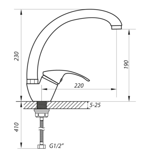 Змішувач для мийки ZERIX YUB 270 ZX0106 - 2
